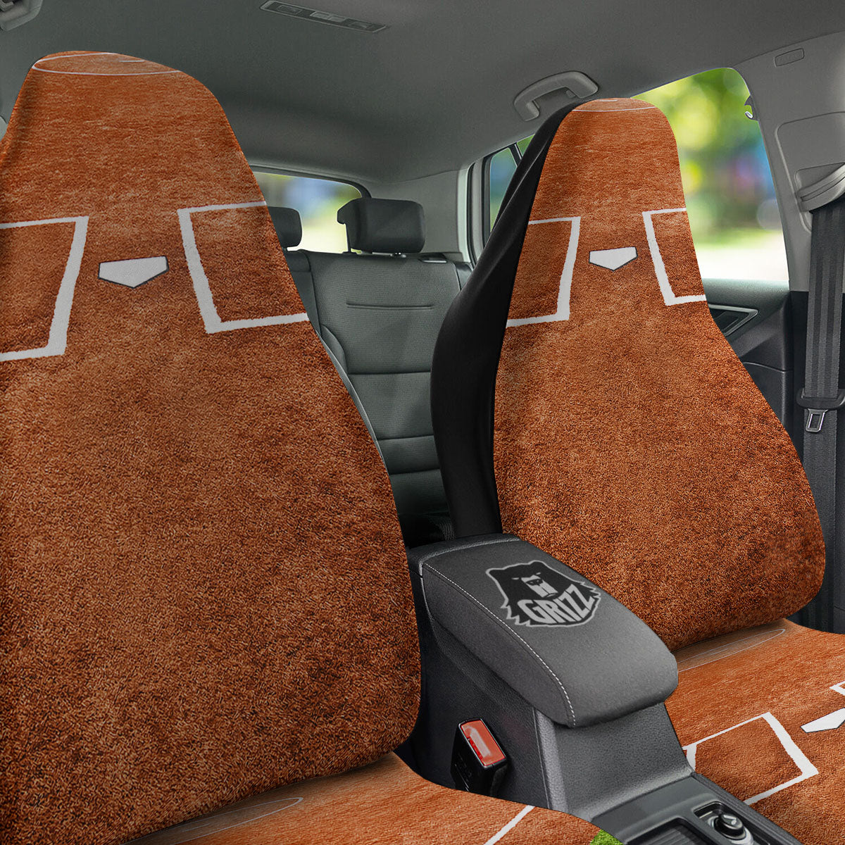 Playing Field Softball Print Car Seat Covers-grizzshop