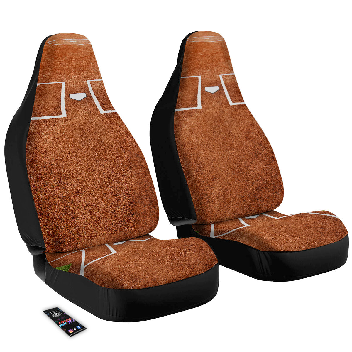Playing Field Softball Print Car Seat Covers-grizzshop