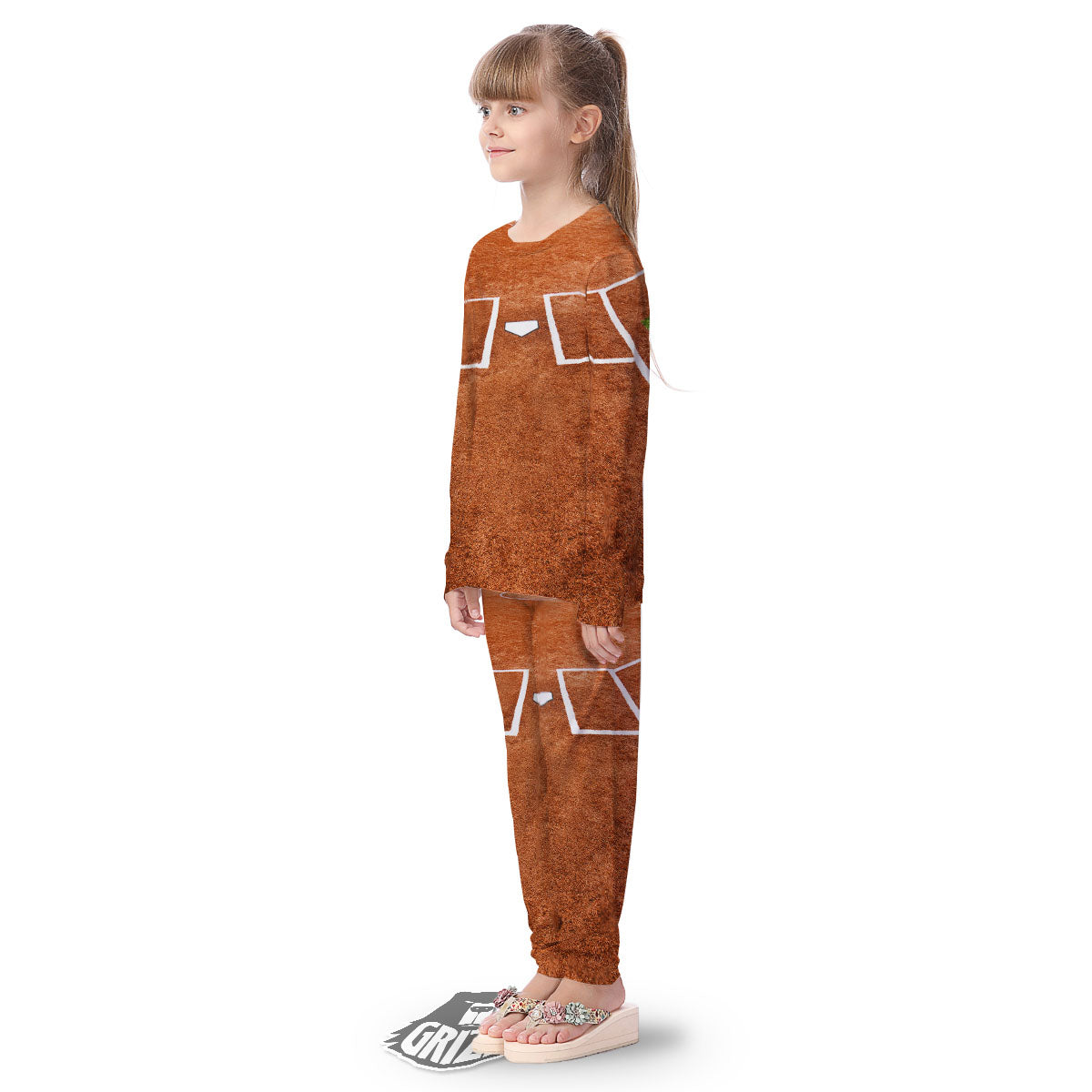 Playing Field Softball Print Kid's Pajamas-grizzshop