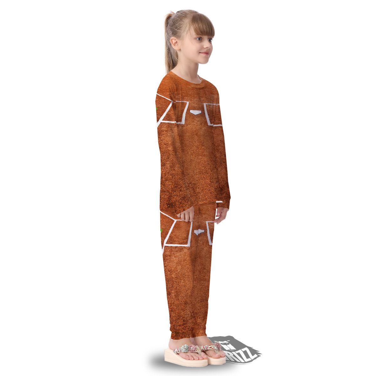 Playing Field Softball Print Kid's Pajamas-grizzshop