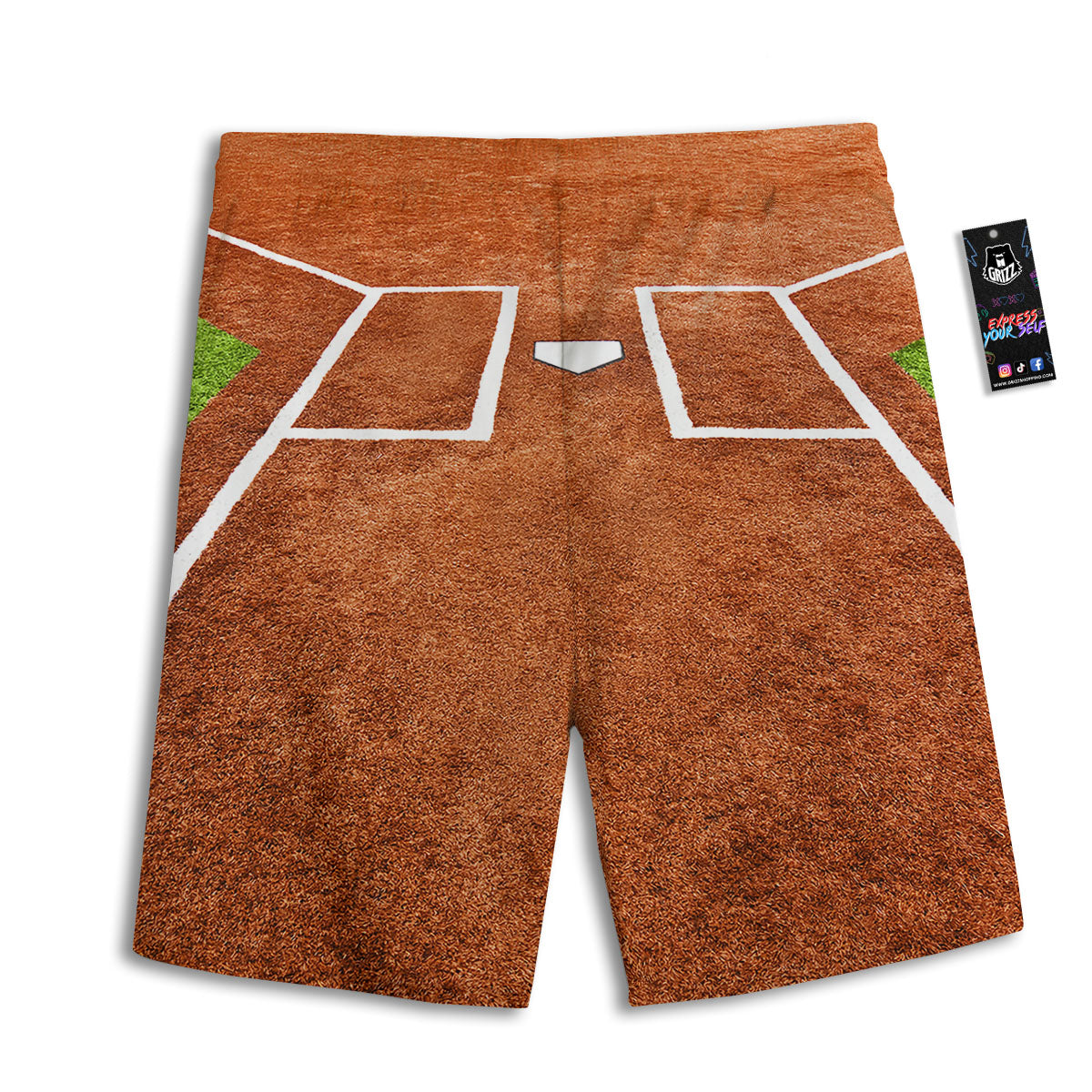 Playing Field Softball Print Men's Athletic Shorts