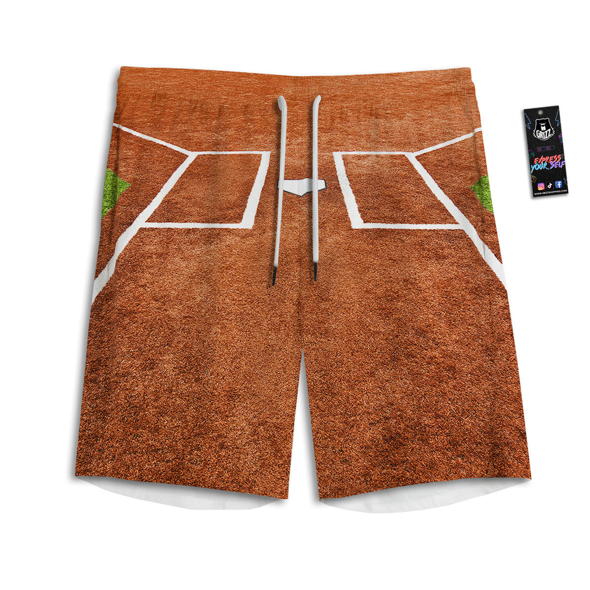 Playing Field Softball Print Men's Athletic Shorts