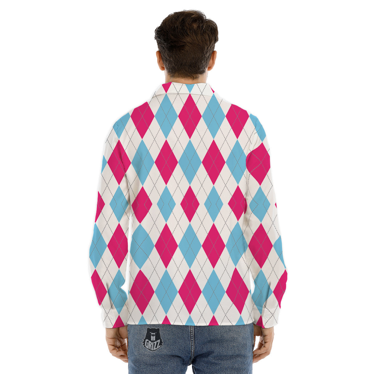 Playing Field Softball Print Men's Dress Shirts-grizzshop