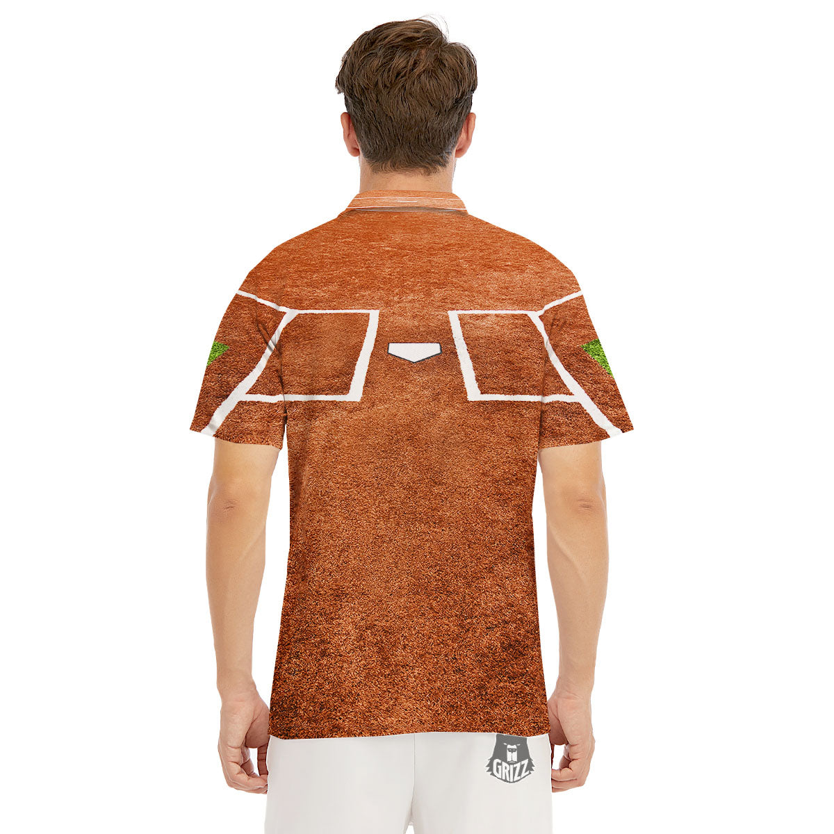 Playing Field Softball Print Men's Golf Shirts-grizzshop