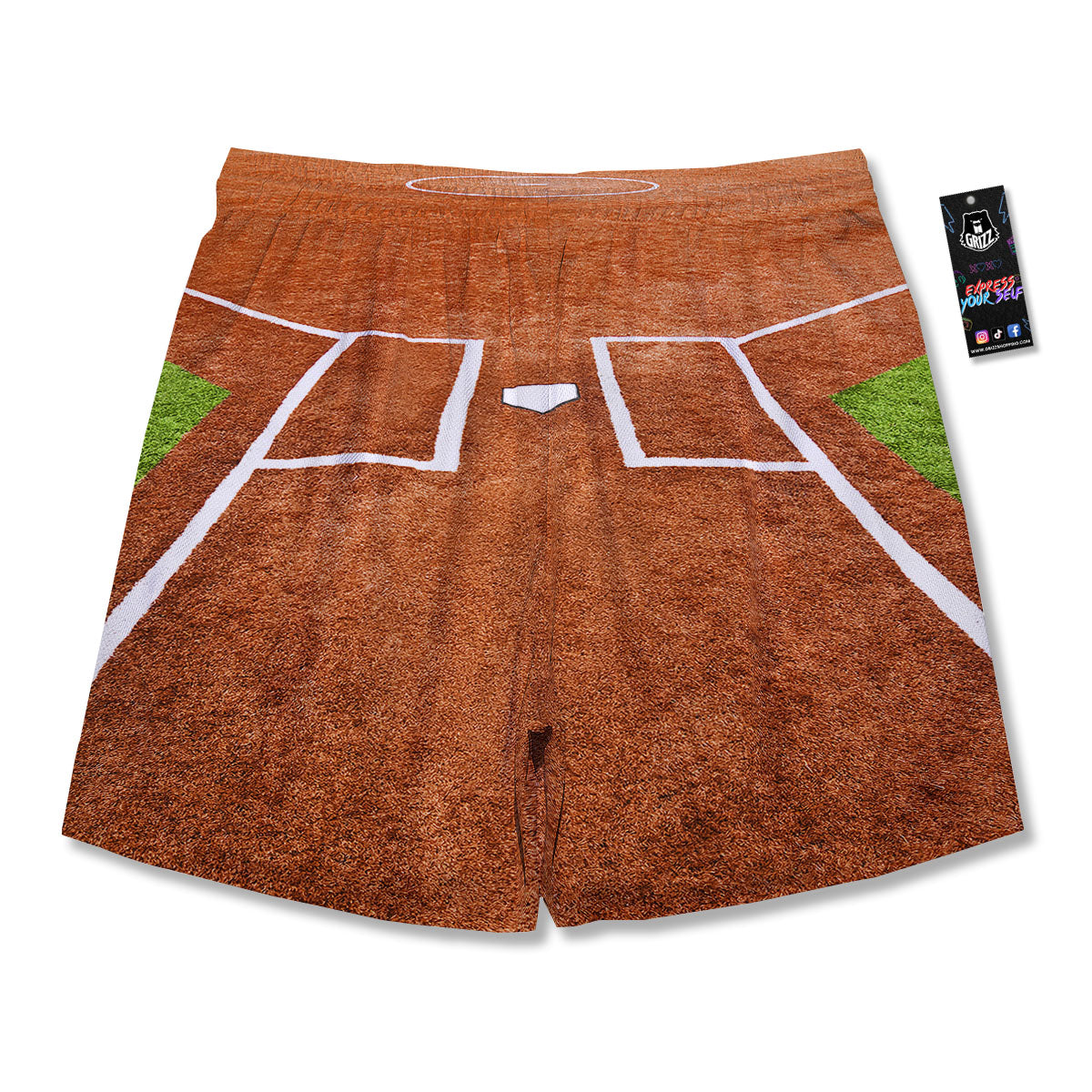 Playing Field Softball Print Men's Running Shorts-grizzshop