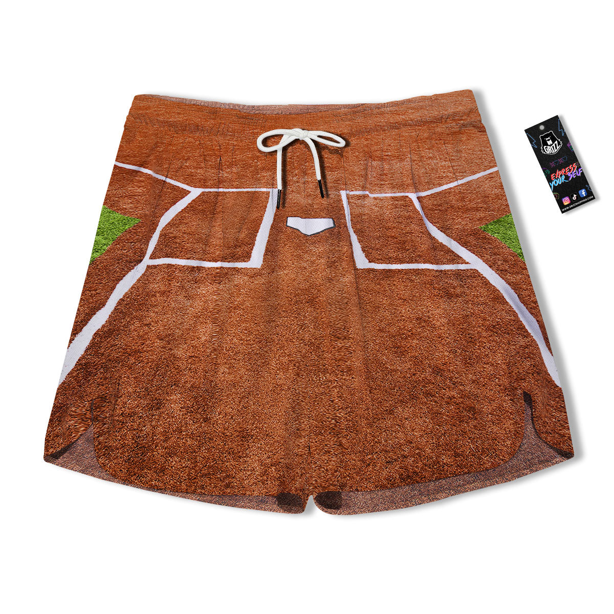 Playing Field Softball Print Men's Running Shorts-grizzshop