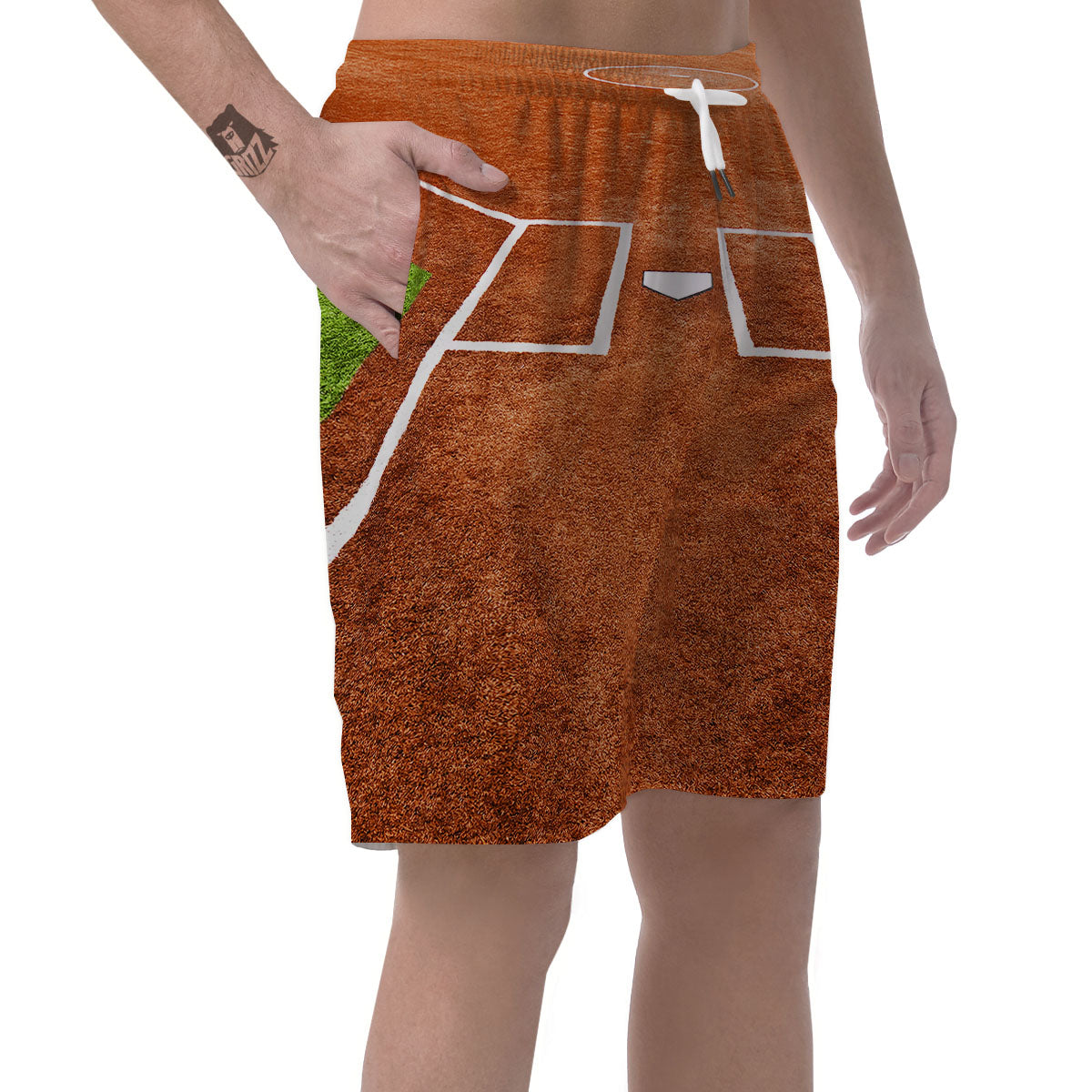 Playing Field Softball Print Men's Shorts-grizzshop