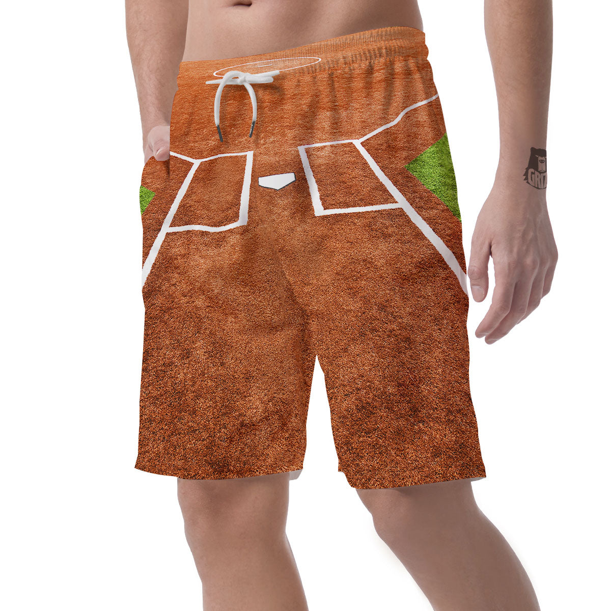 Playing Field Softball Print Men's Shorts-grizzshop