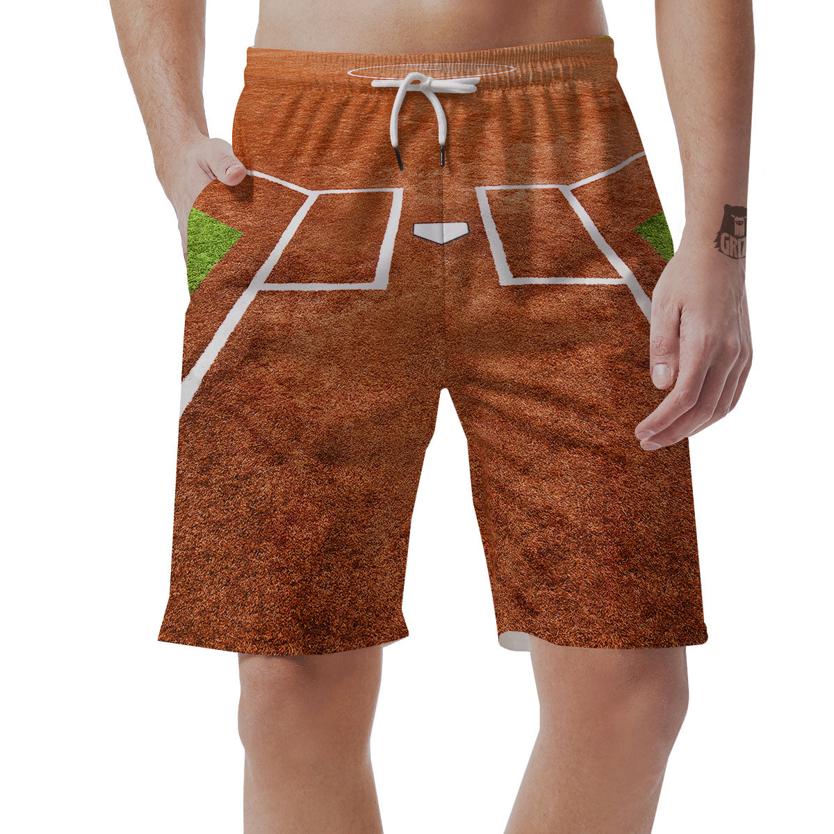Playing Field Softball Print Men's Shorts-grizzshop