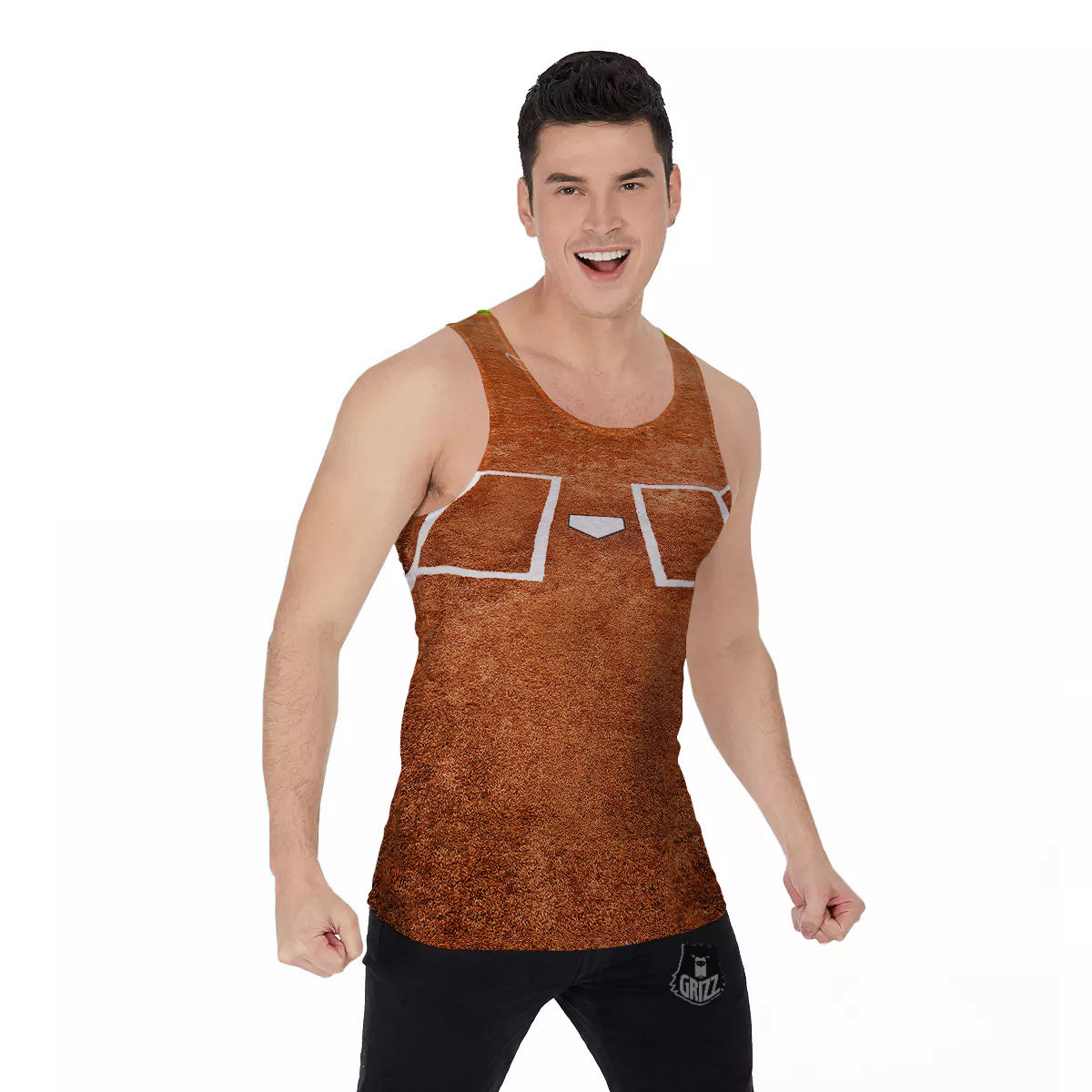 Playing Field Softball Print Men's Tank Top-grizzshop