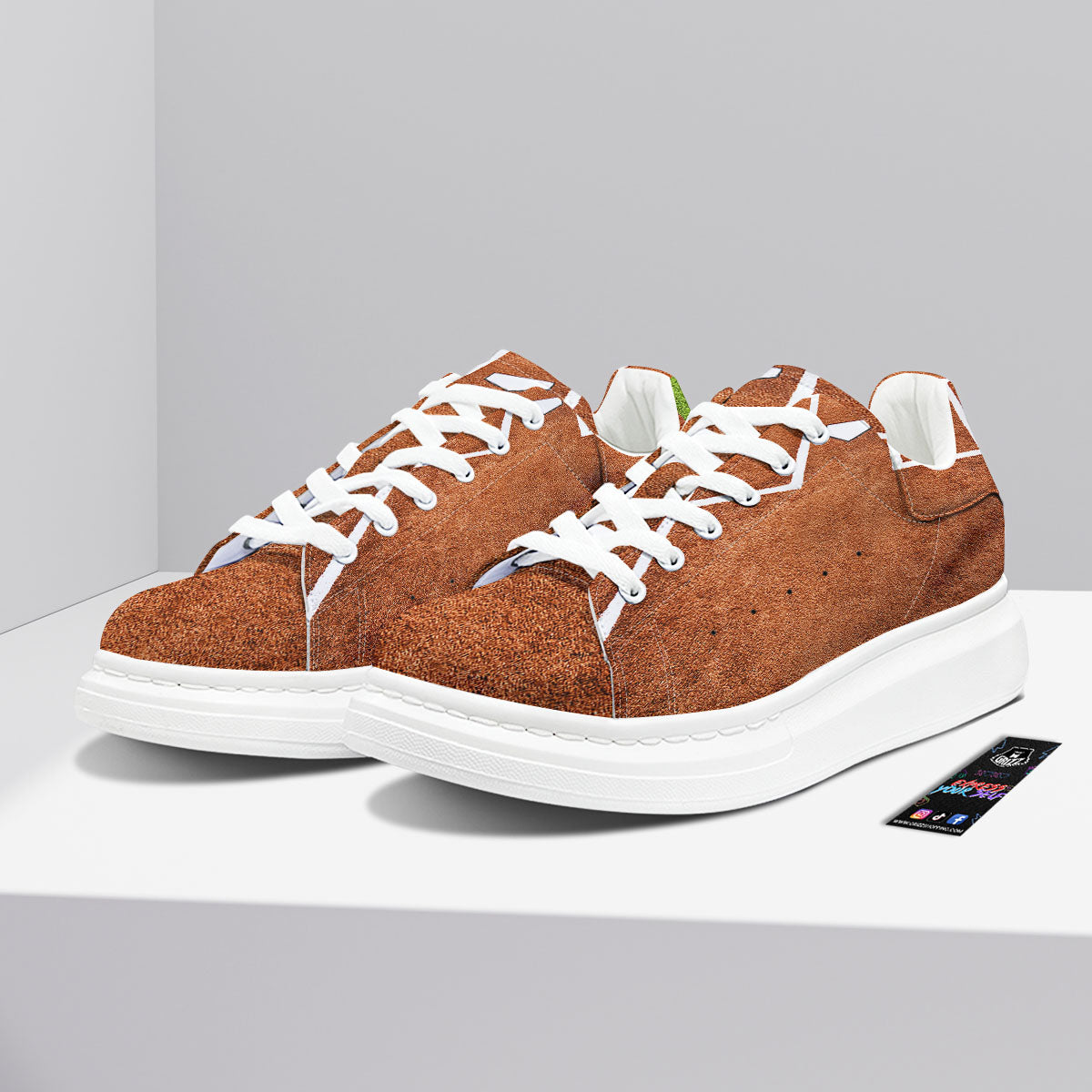 Playing Field Softball Print Platform Shoes-grizzshop