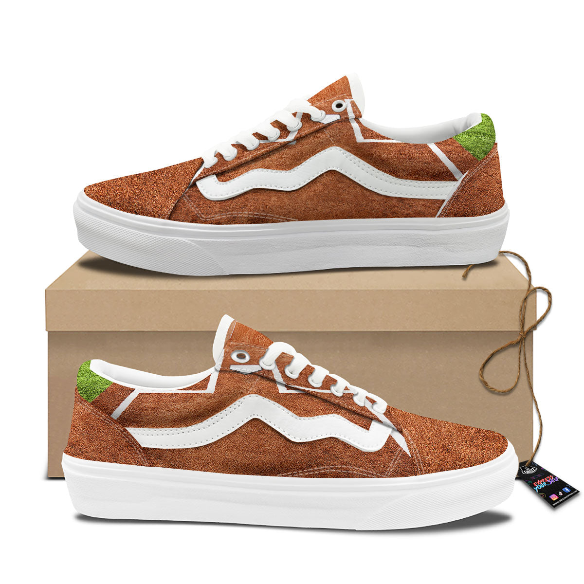 Playing Field Softball Print Skate Shoes-grizzshop