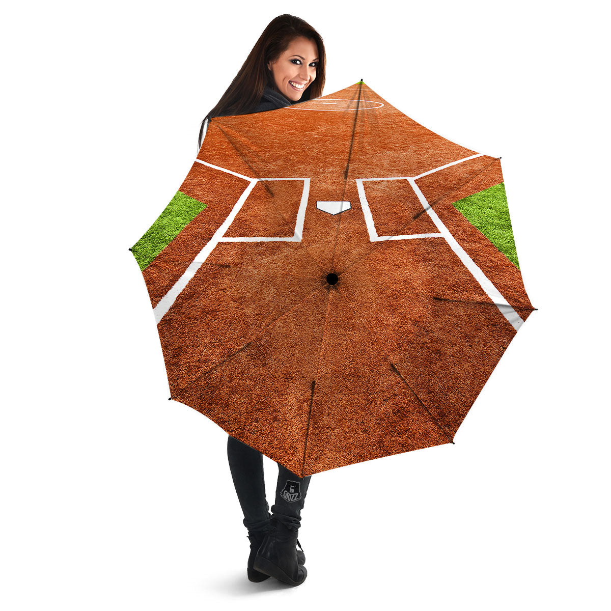 Playing Field Softball Print Umbrella-grizzshop