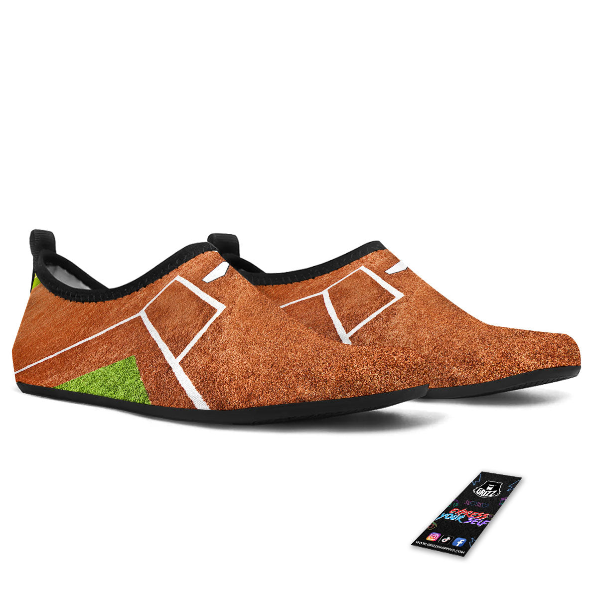 Playing Field Softball Print Water Shoes-grizzshop