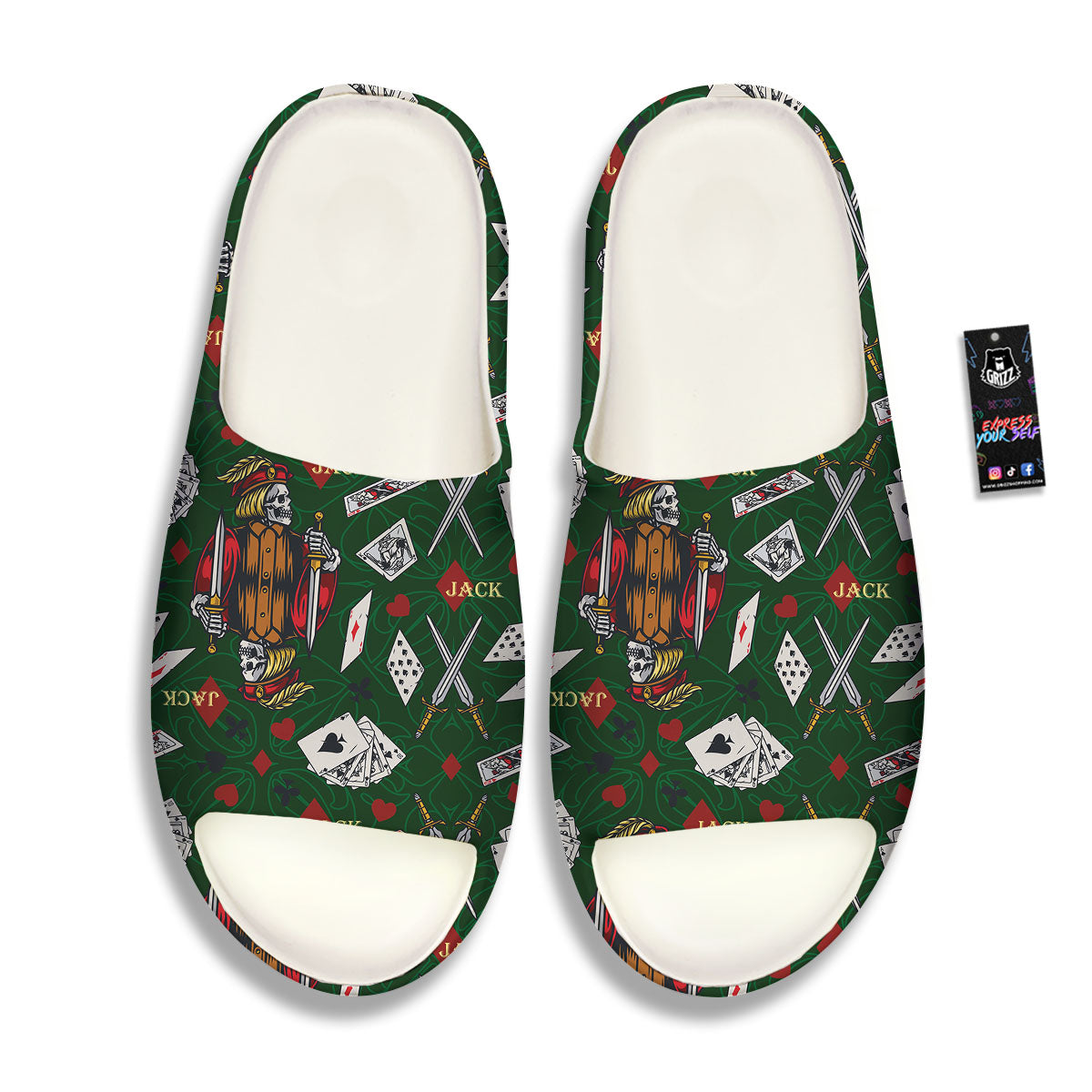 Playing Card Suits Poker Print Pattern Sandals-grizzshop