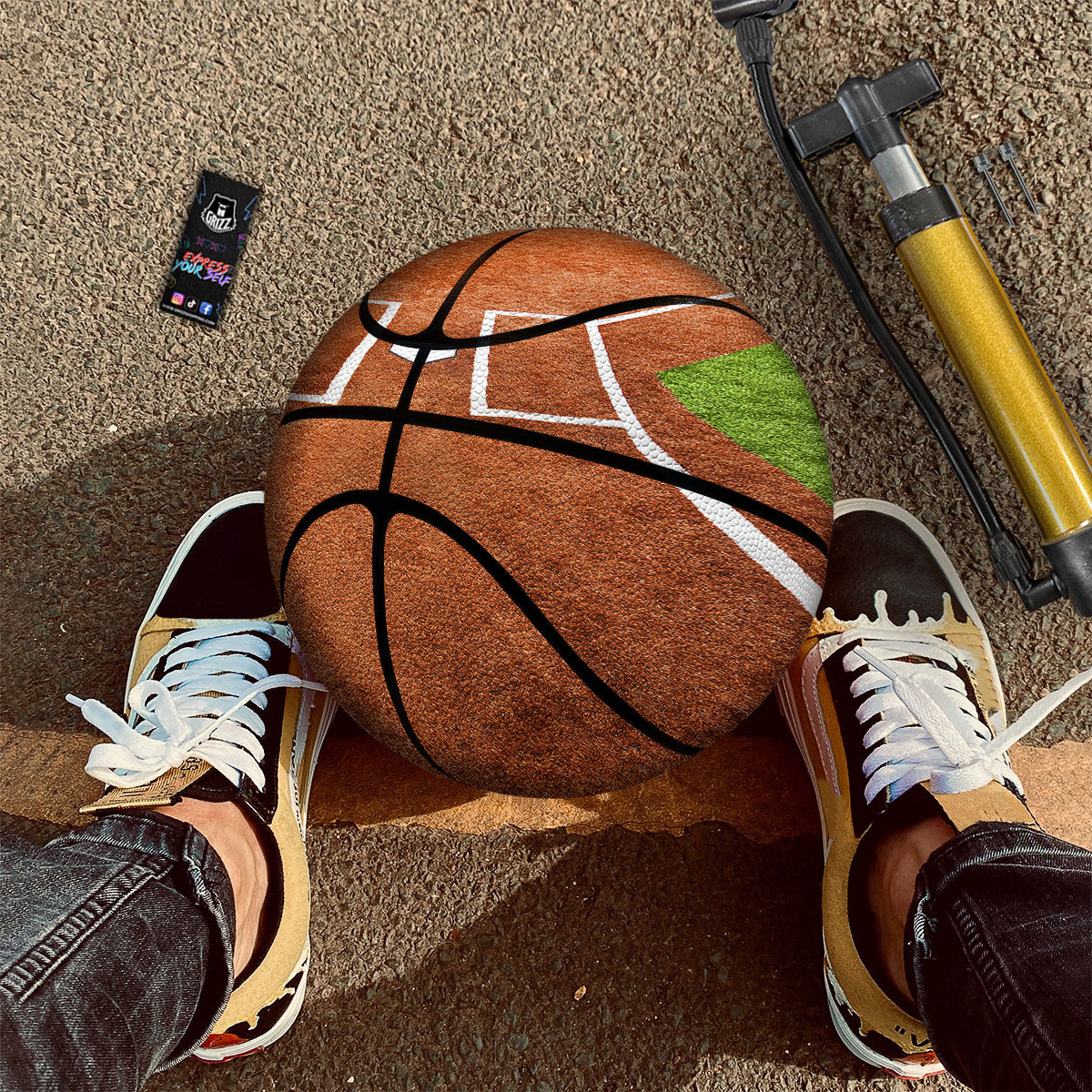Pink White And Green Argyle Print Pattern Basketball