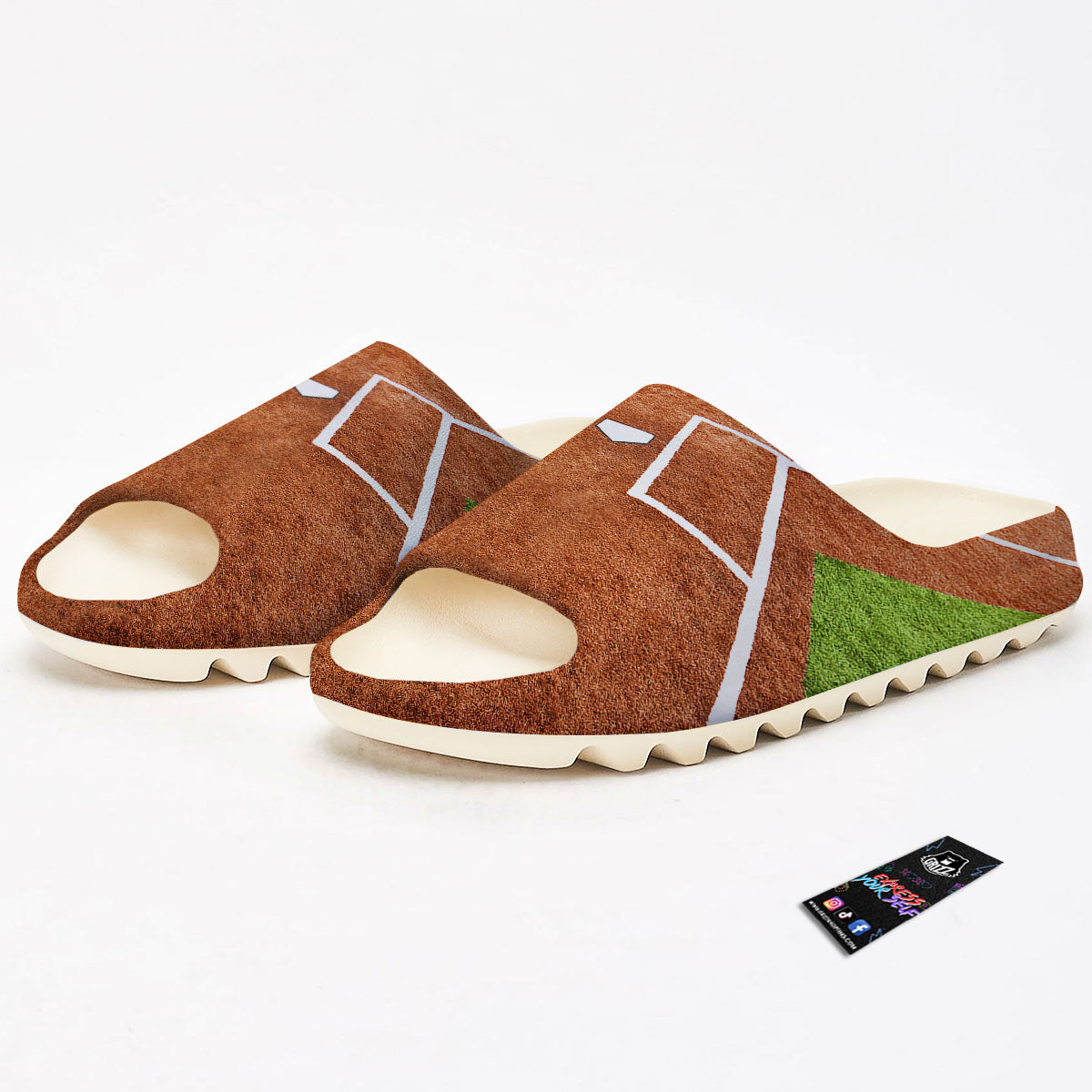 Playing Field Softball Print Sandals-grizzshop
