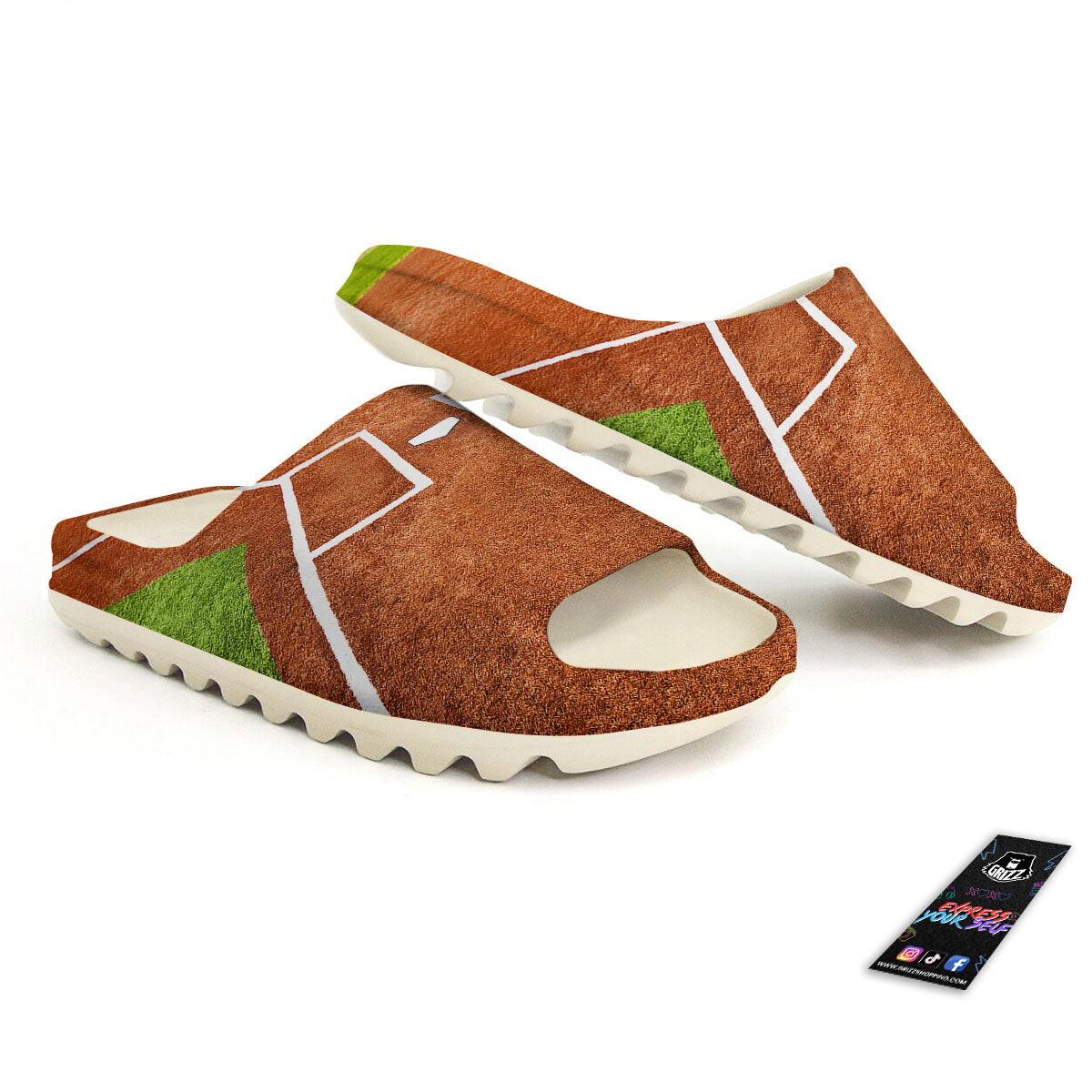 Playing Field Softball Print Sandals-grizzshop