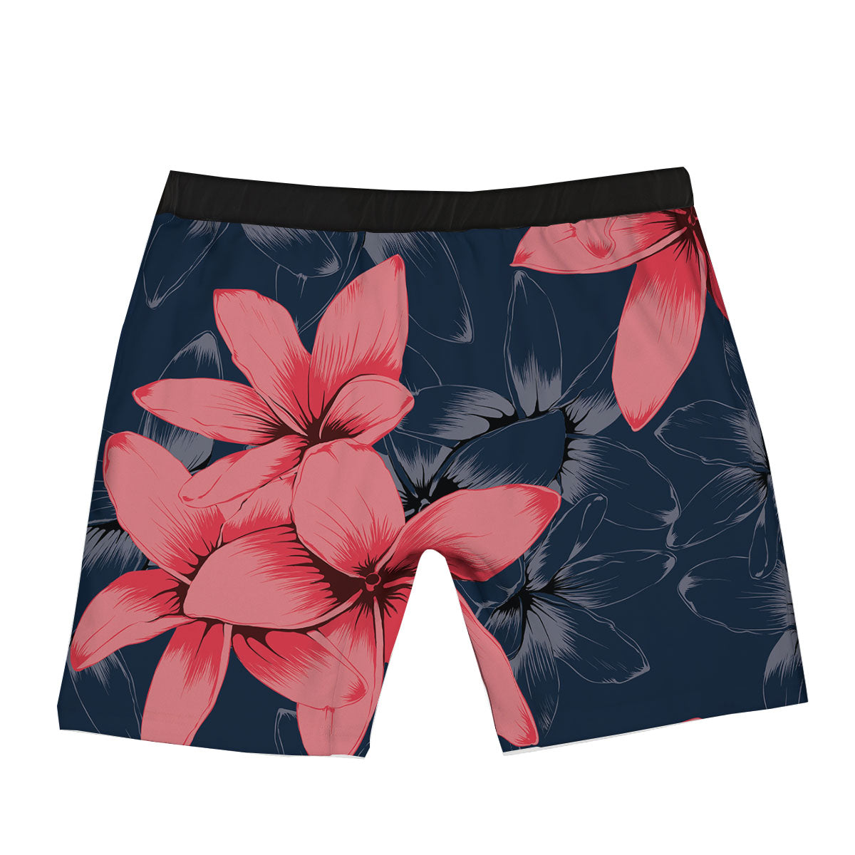 Plumeria Flower Pink Print Boxer Briefs-grizzshop