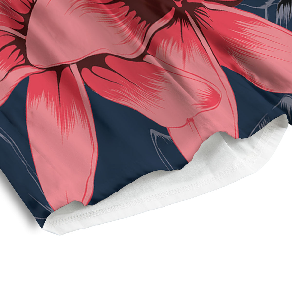 Plumeria Flower Pink Print Men's Athletic Shorts