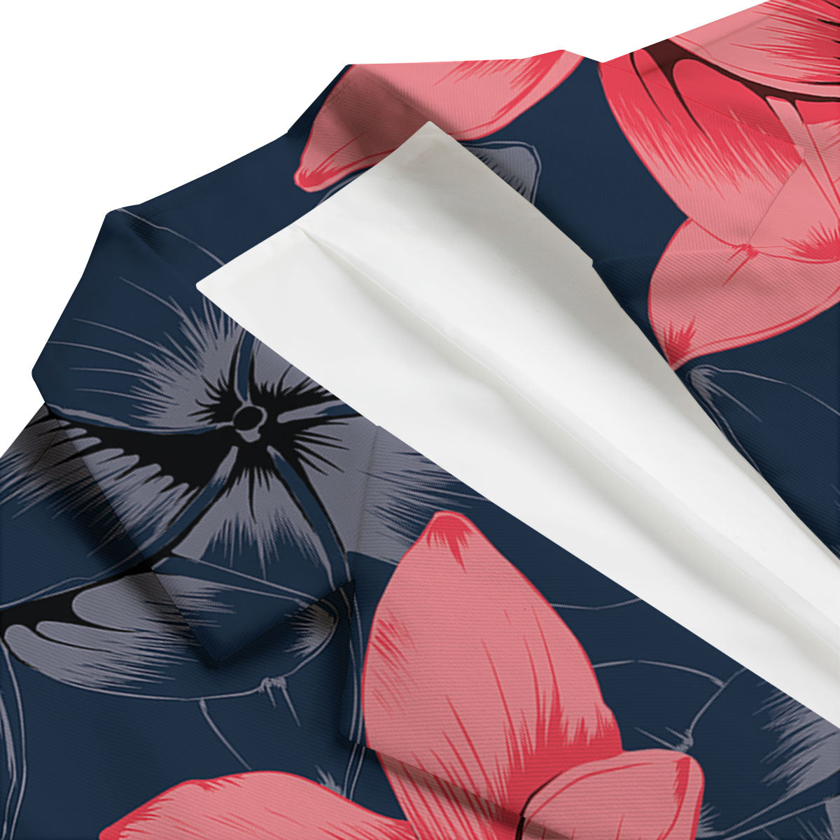 Plumeria Flower Pink Print Men's Blazer-grizzshop