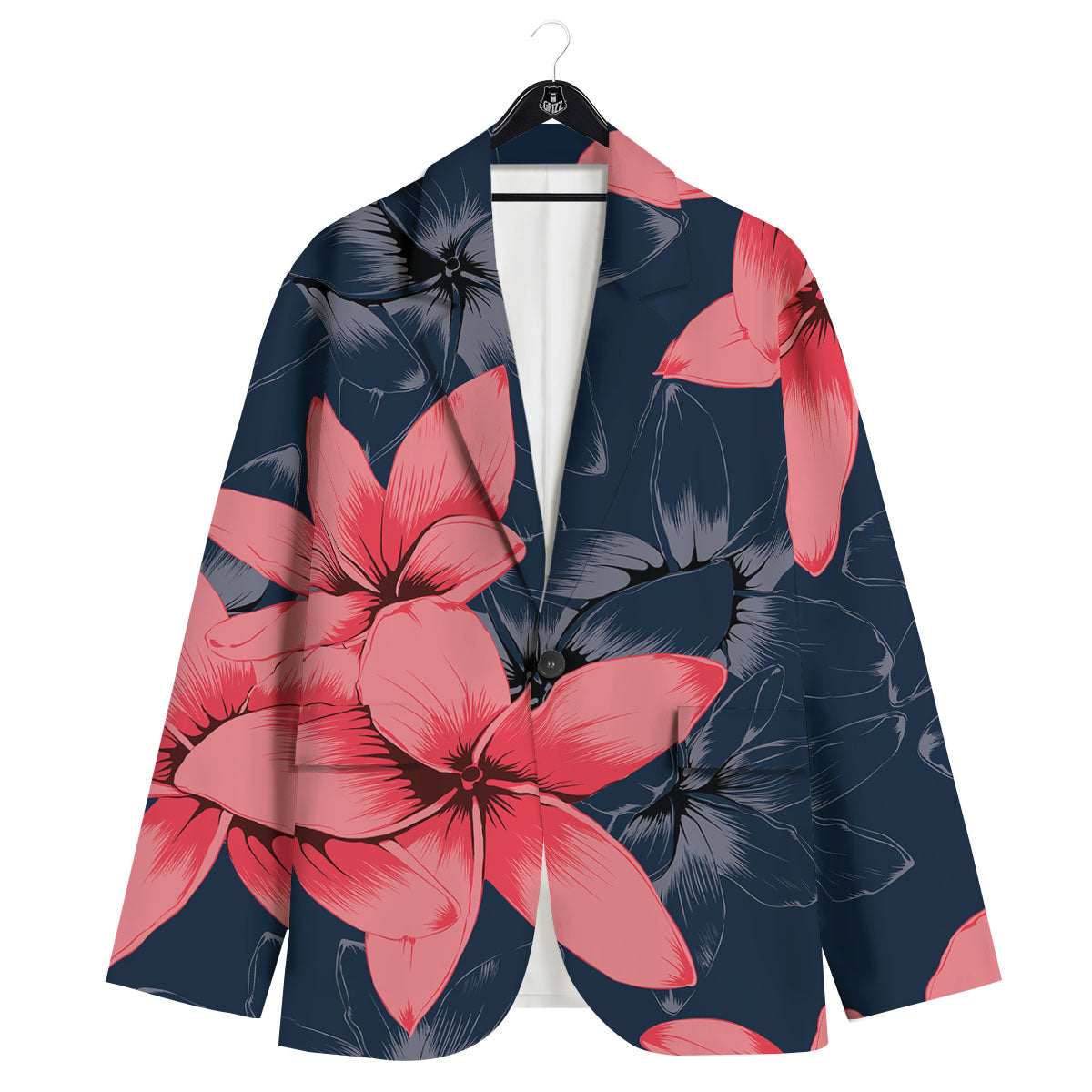 Plumeria Flower Pink Print Men's Sport Coat-grizzshop
