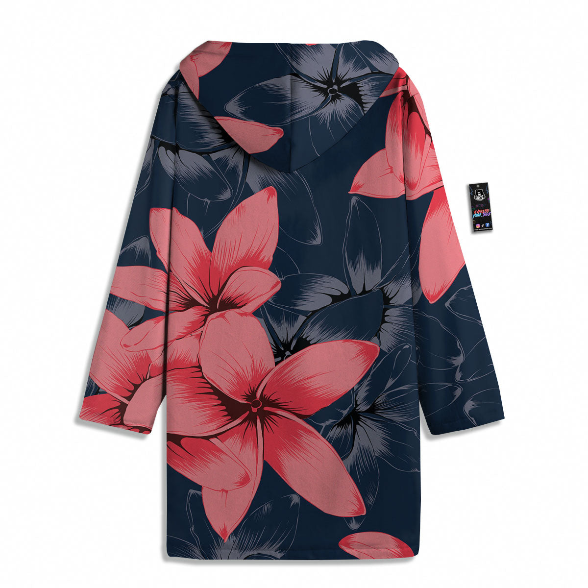 Plumeria Flower Pink Print Men's Windbreaker Jacket-grizzshop