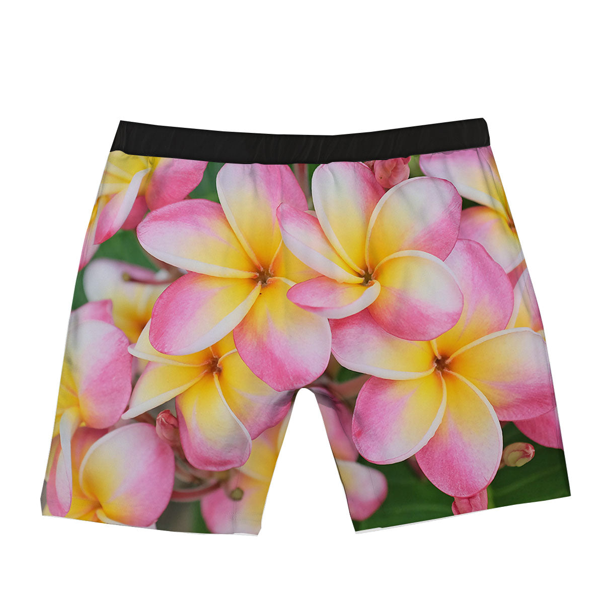 Plumeria Flower Yellow And Pink Print Boxer Briefs-grizzshop