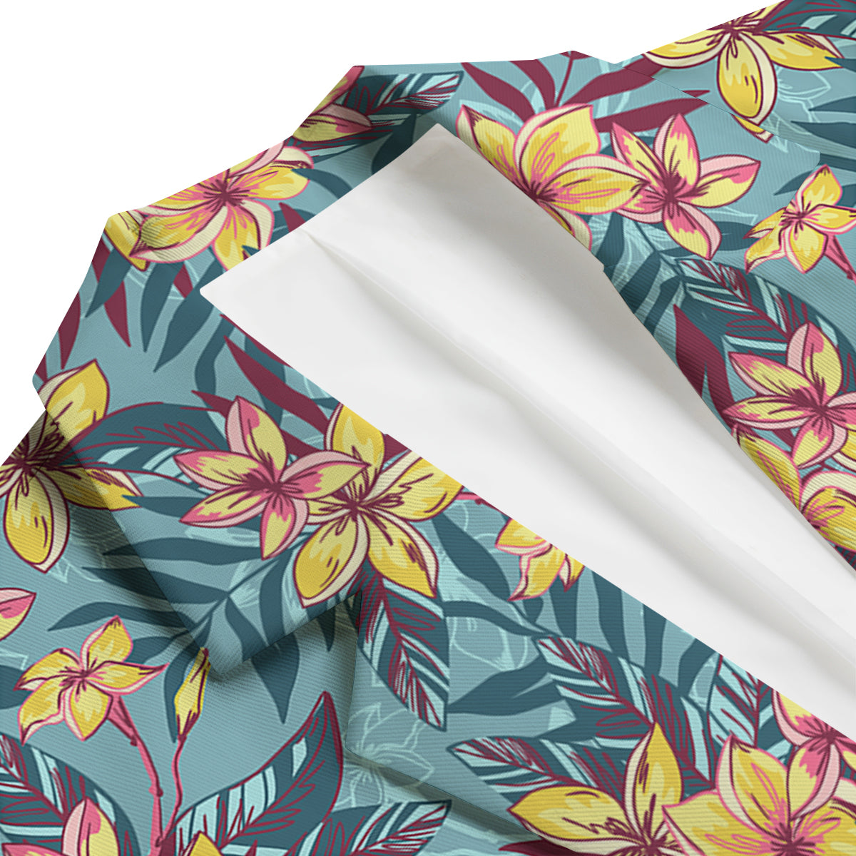 Plumeria Frangipani Tropical Print Pattern Men's Blazer-grizzshop