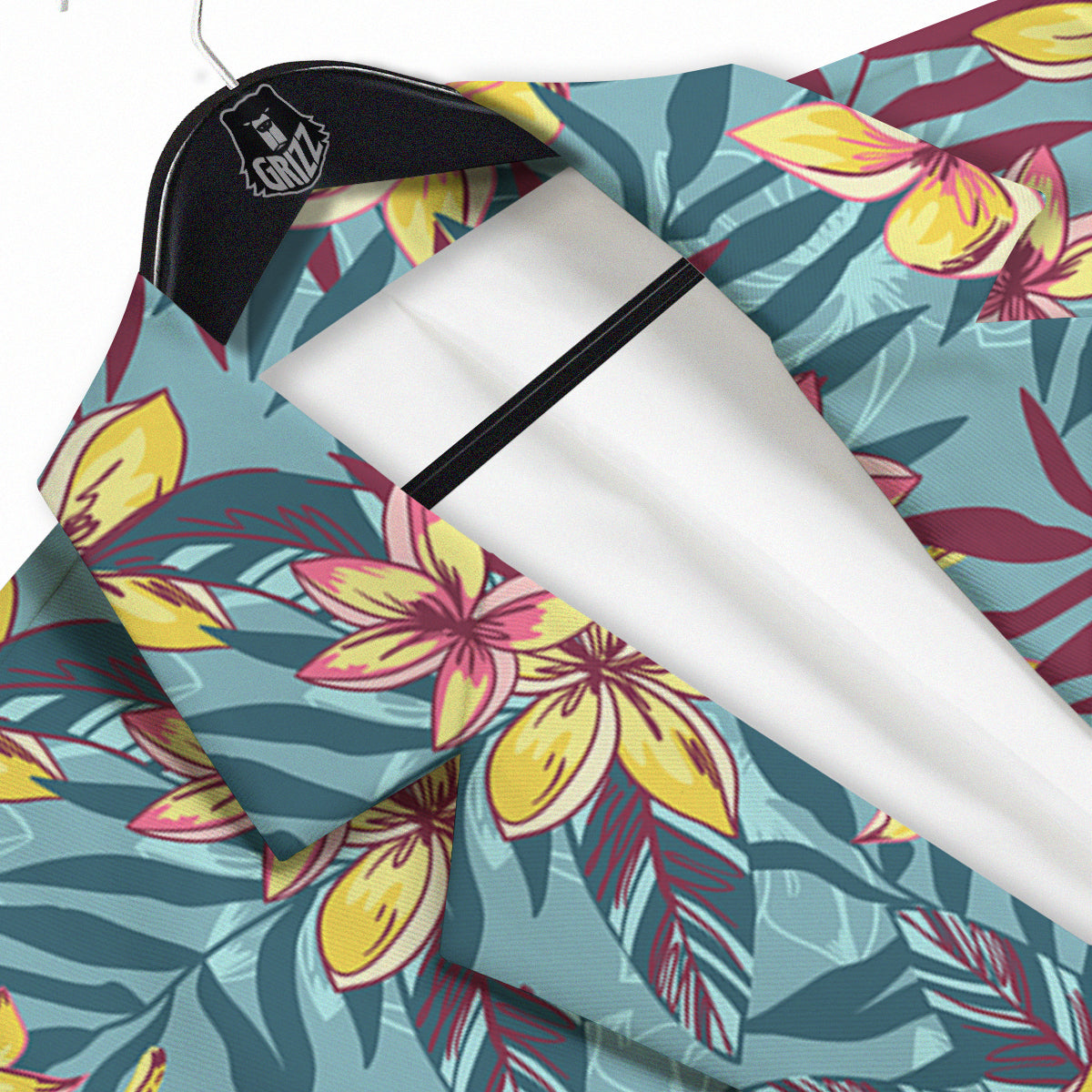 Plumeria Frangipani Tropical Print Pattern Men's Sport Coat-grizzshop
