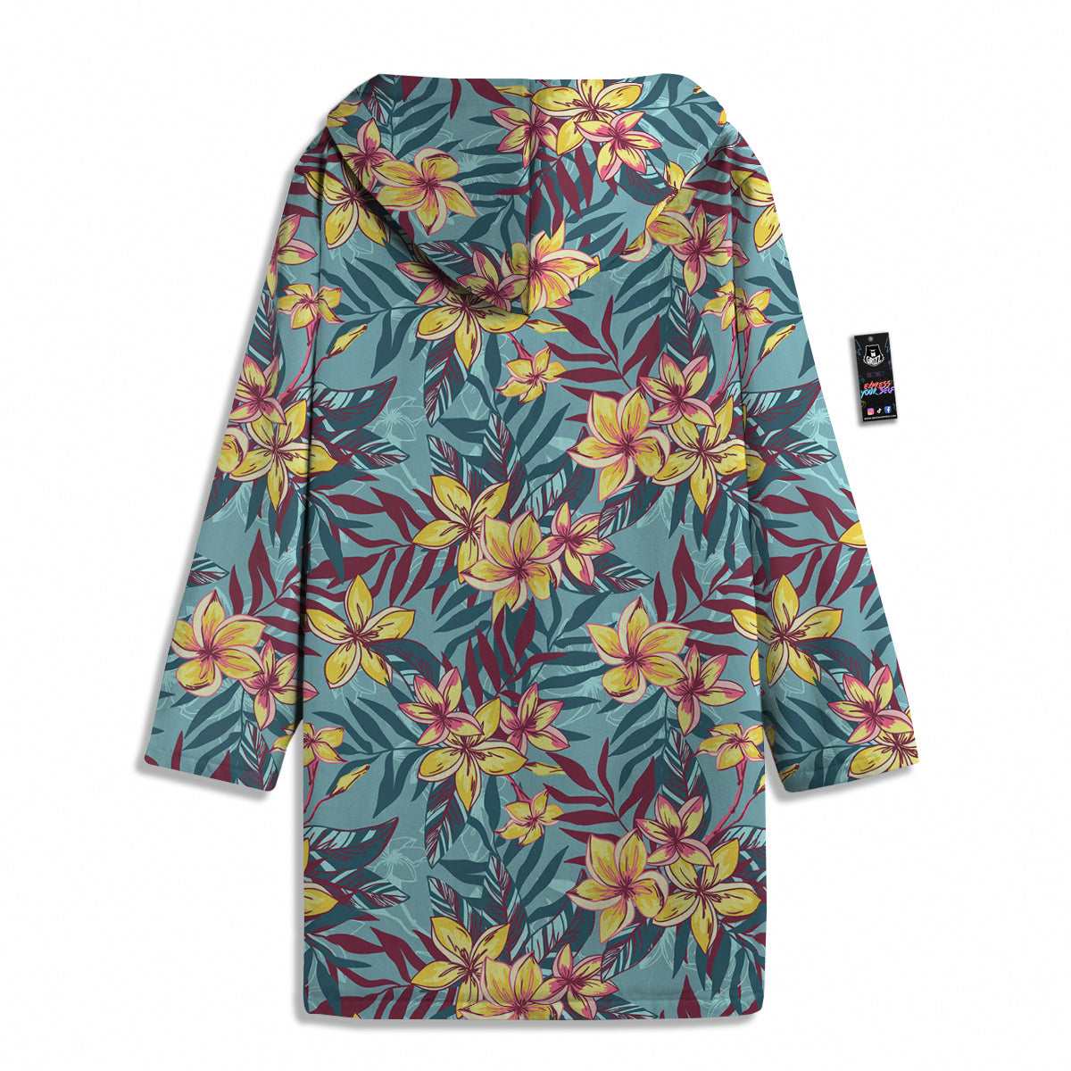 Plumeria Frangipani Tropical Print Pattern Men's Windbreaker Jacket-grizzshop