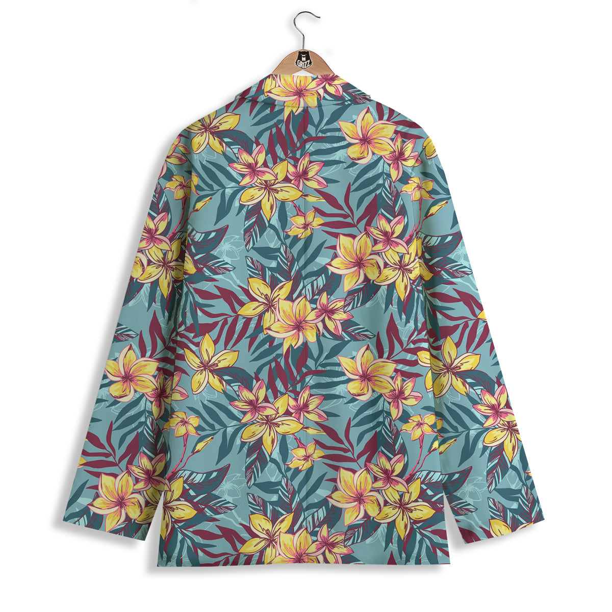 Plumeria Frangipani Tropical Print Pattern Women's Blazer-grizzshop