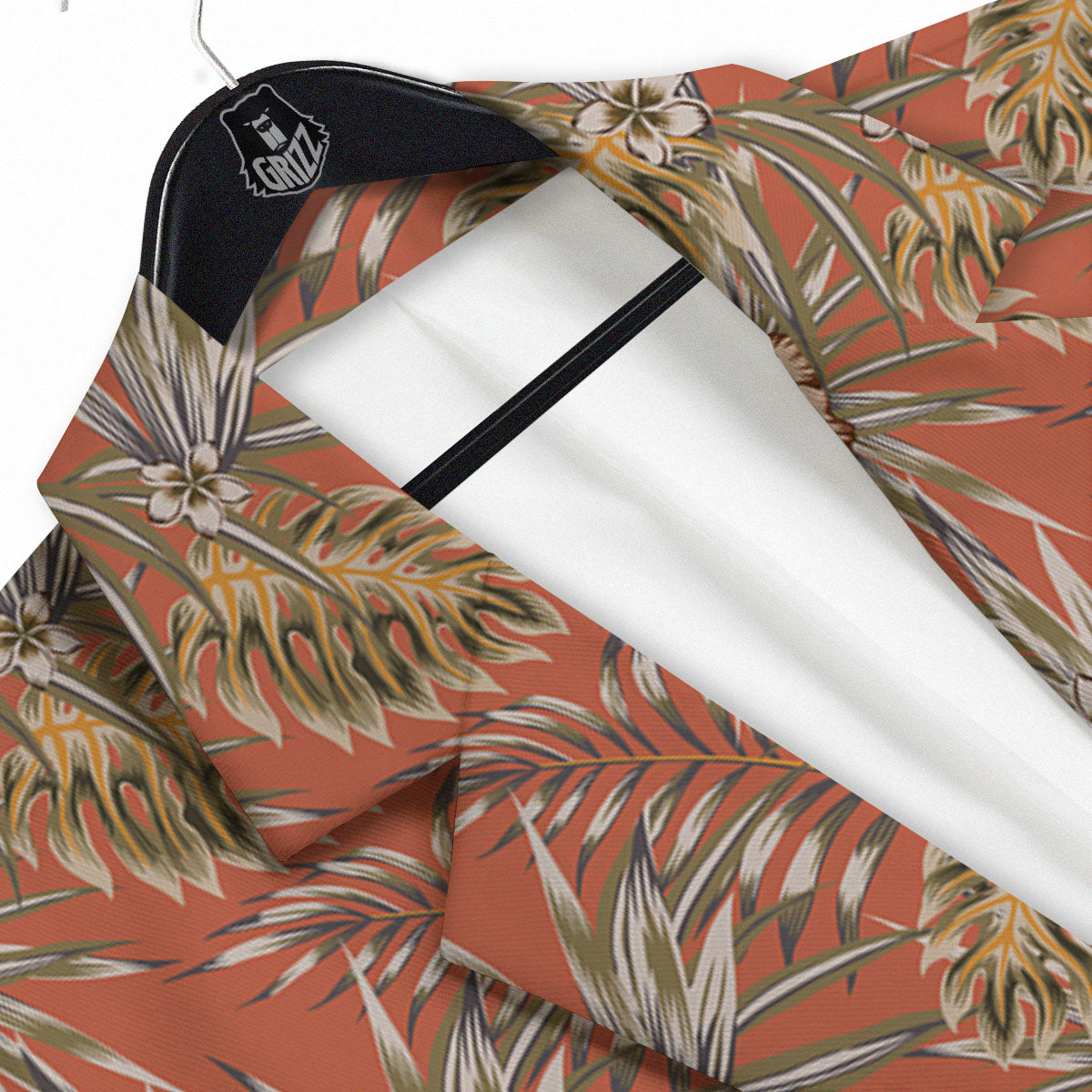 Plumeria Hibiscus Vintage Print Pattern Men's Sport Coat-grizzshop