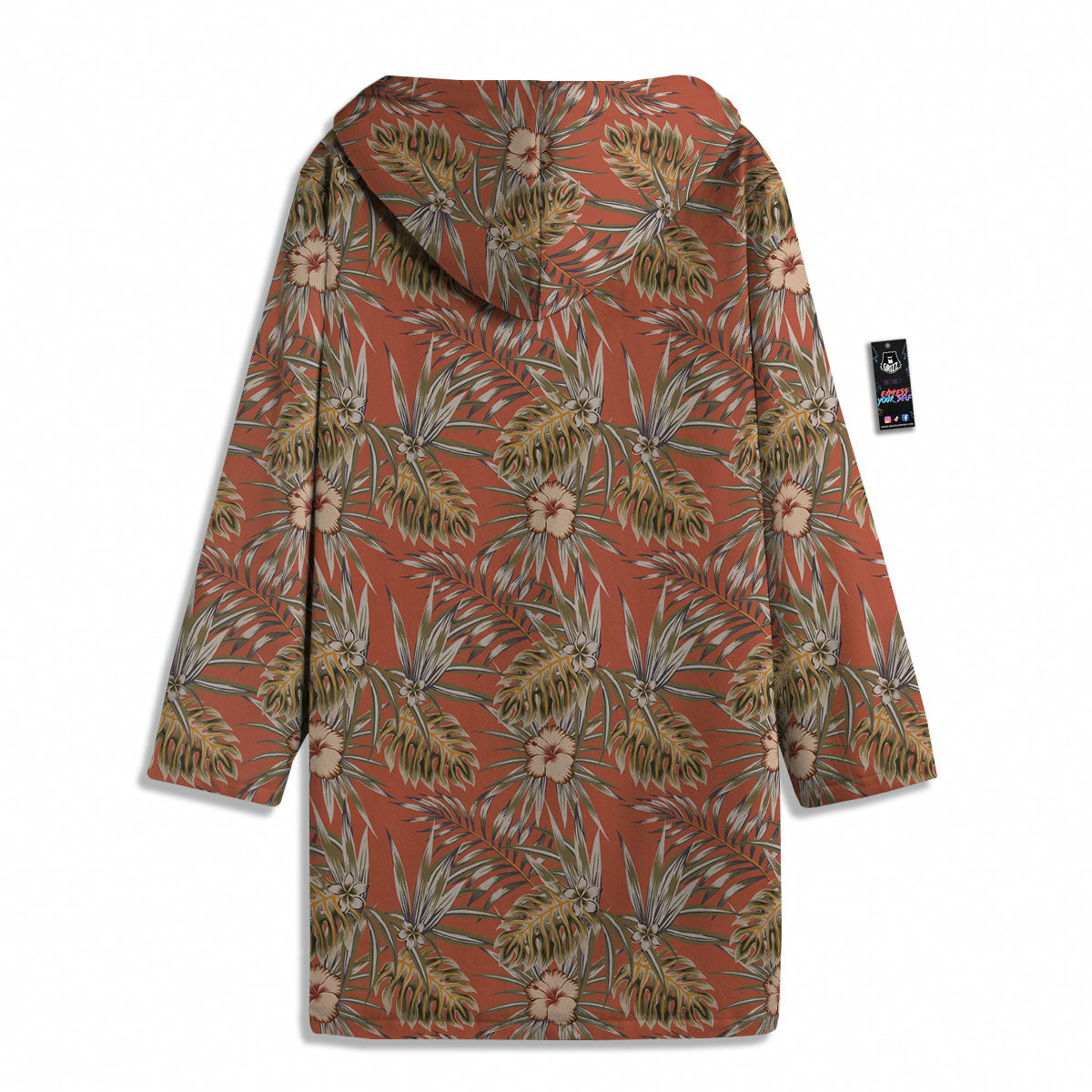 Plumeria Hibiscus Vintage Print Pattern Men's Windbreaker Jacket-grizzshop