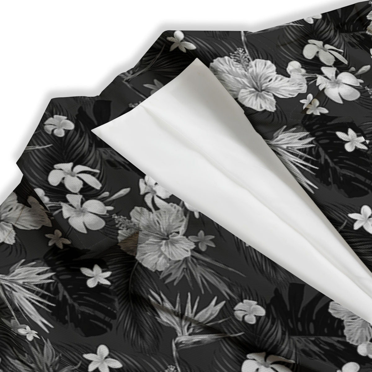 Plumeria Monochrome Print Pattern Women's Blazer-grizzshop