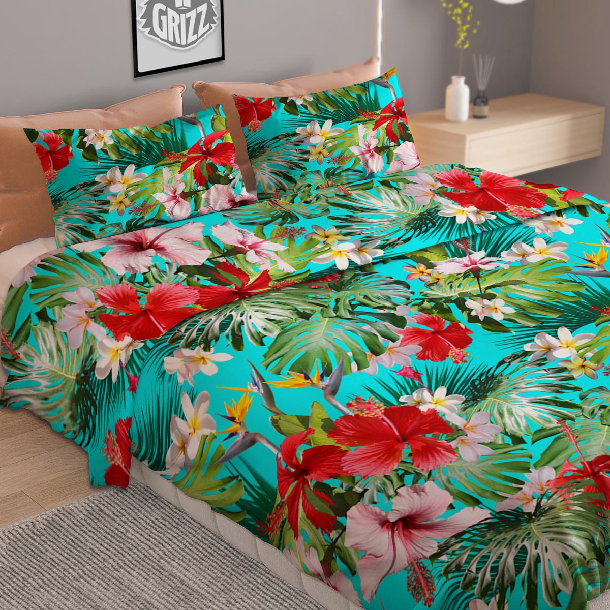 Pisces Sign White And Black Print Duvet Cover Bedding Set