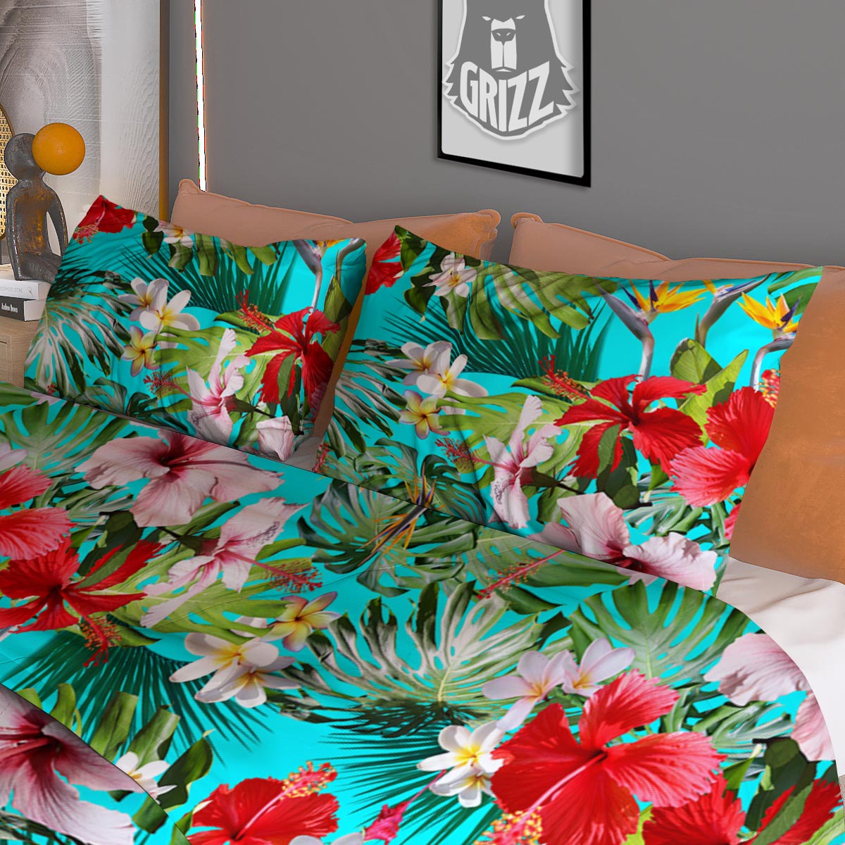 Pisces Sign White And Black Print Duvet Cover Bedding Set