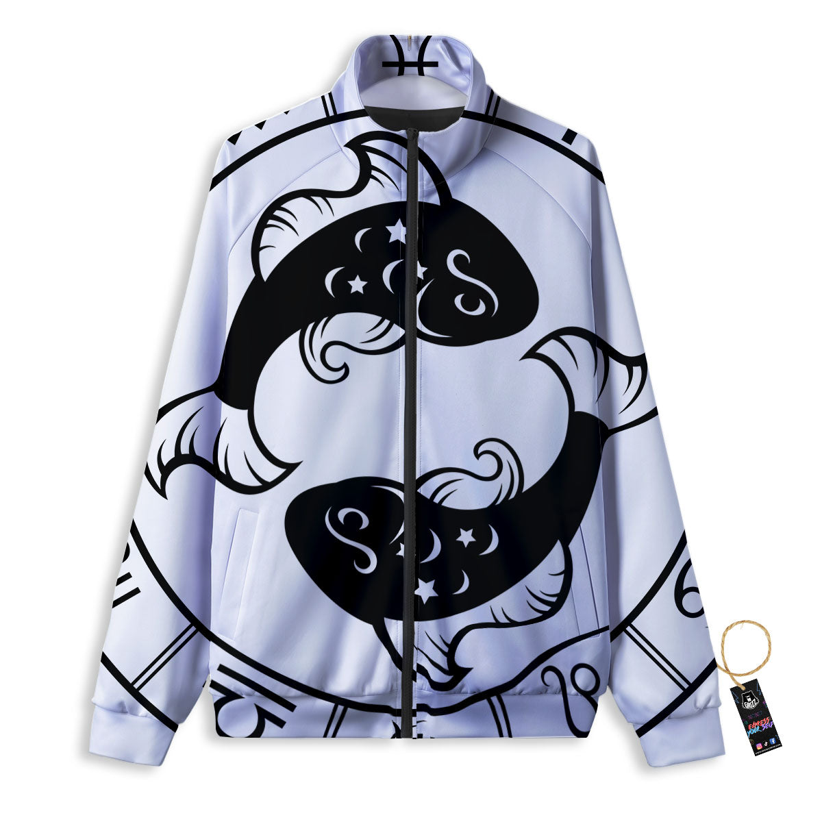 Plumeria Red Hibiscus Print Pattern Track Jacket-grizzshop