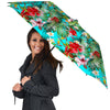 Plumeria Red Hibiscus Print Pattern Umbrella-grizzshop