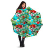 Plumeria Red Hibiscus Print Pattern Umbrella-grizzshop