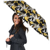 Plumeria Yellow And Black Print Pattern Umbrella-grizzshop