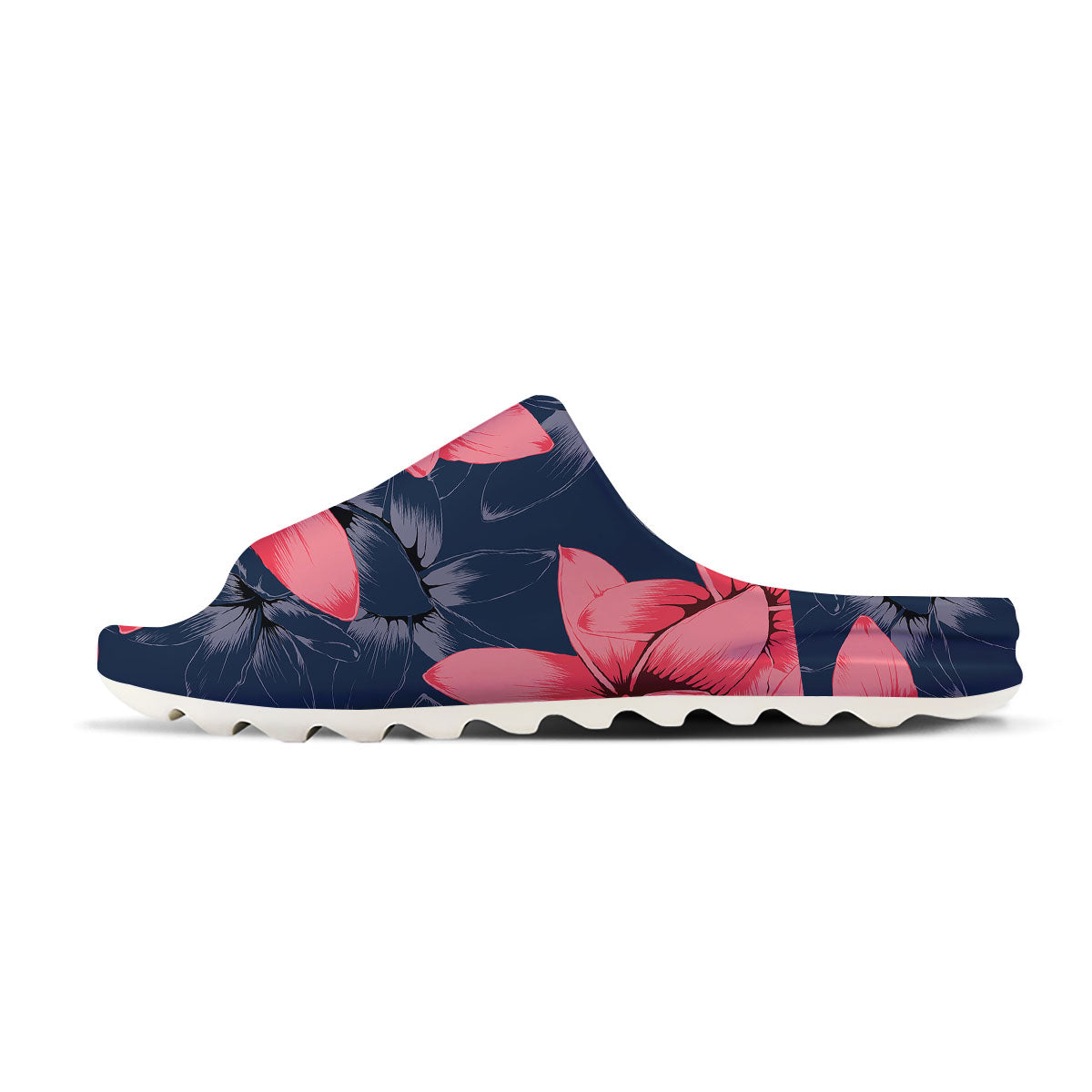 Plumeria Flower Pink Print Sandals-grizzshop