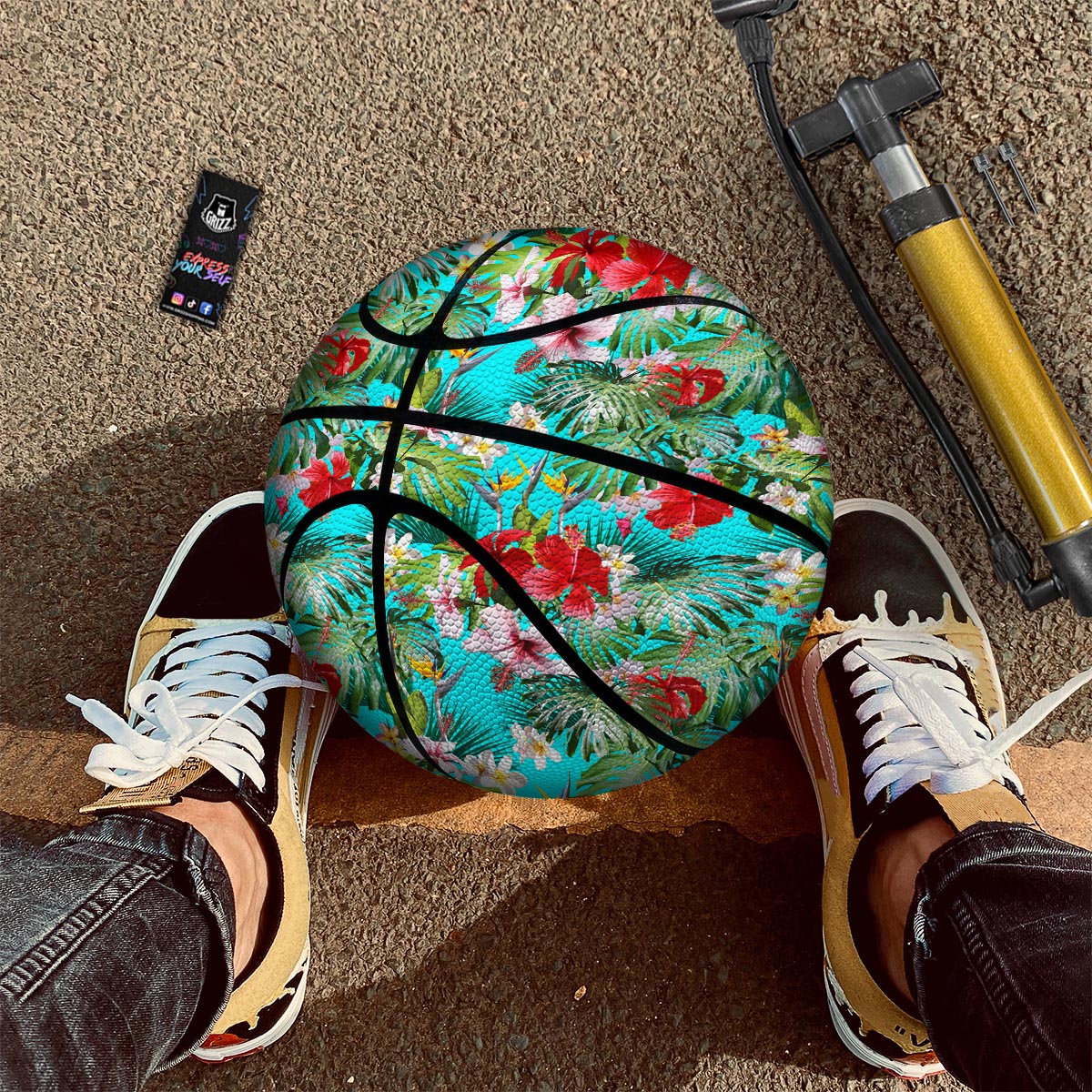 Pitaya Tropical Print Pattern Basketball