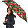 Poinsettia Christmas Vintage Print Pattern Umbrella-grizzshop