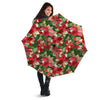 Poinsettia Christmas Vintage Print Pattern Umbrella-grizzshop