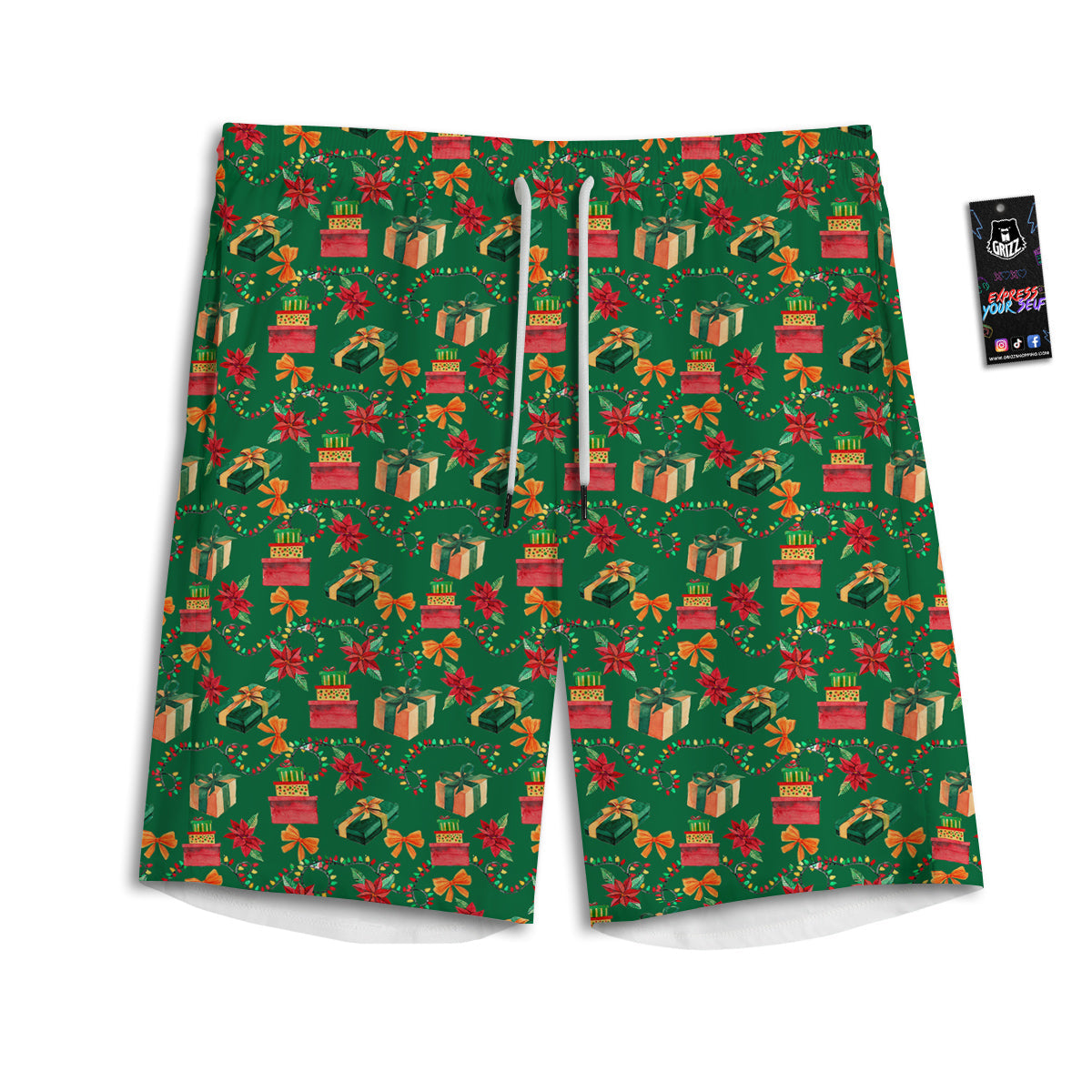 Pumpkin Witch Halloween Print Pattern Men's Athletic Shorts
