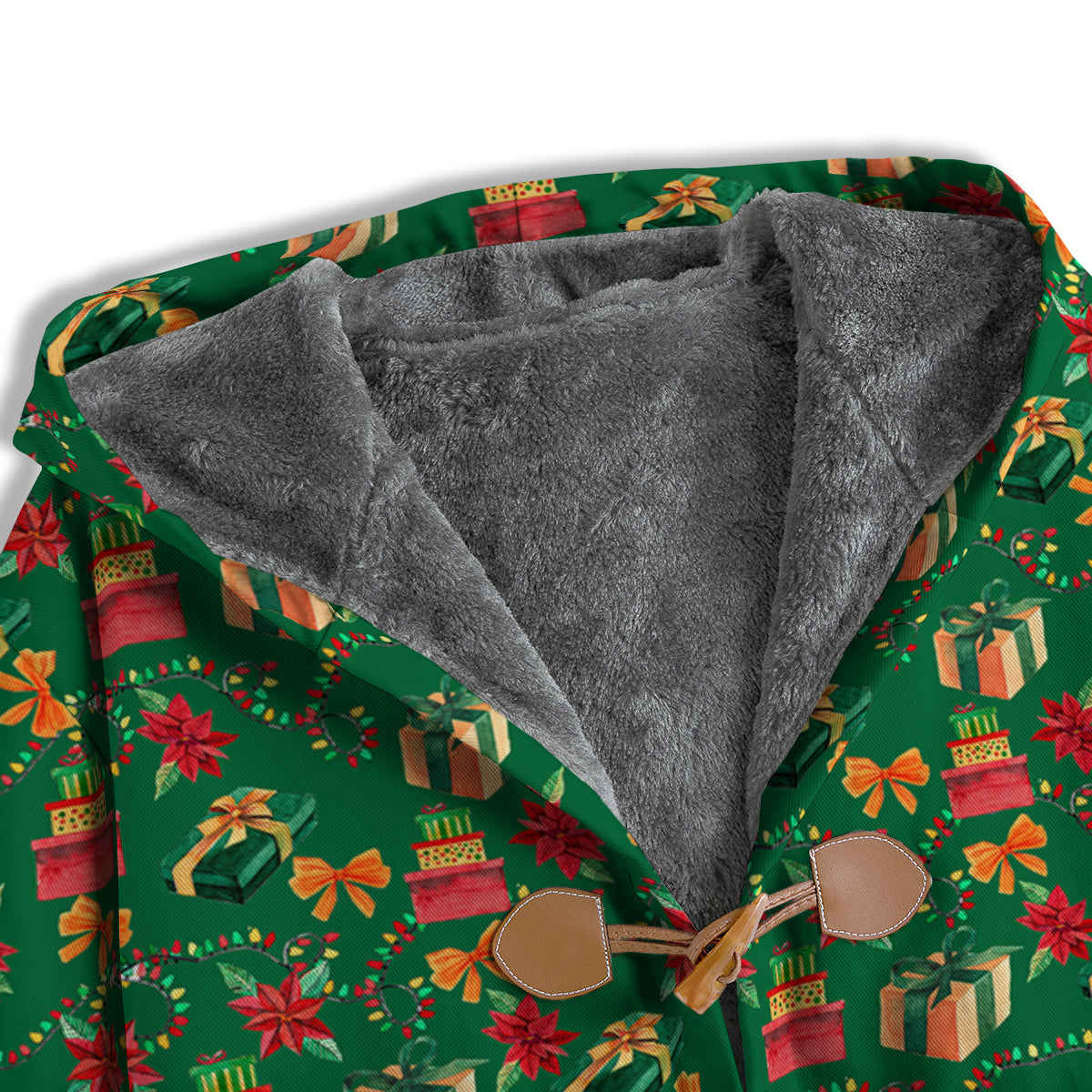 Poinsettia Cute Christmas Print Pattern Men's Windbreaker Jacket-grizzshop