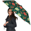 Poinsettia Watercolor Print Pattern Umbrella-grizzshop