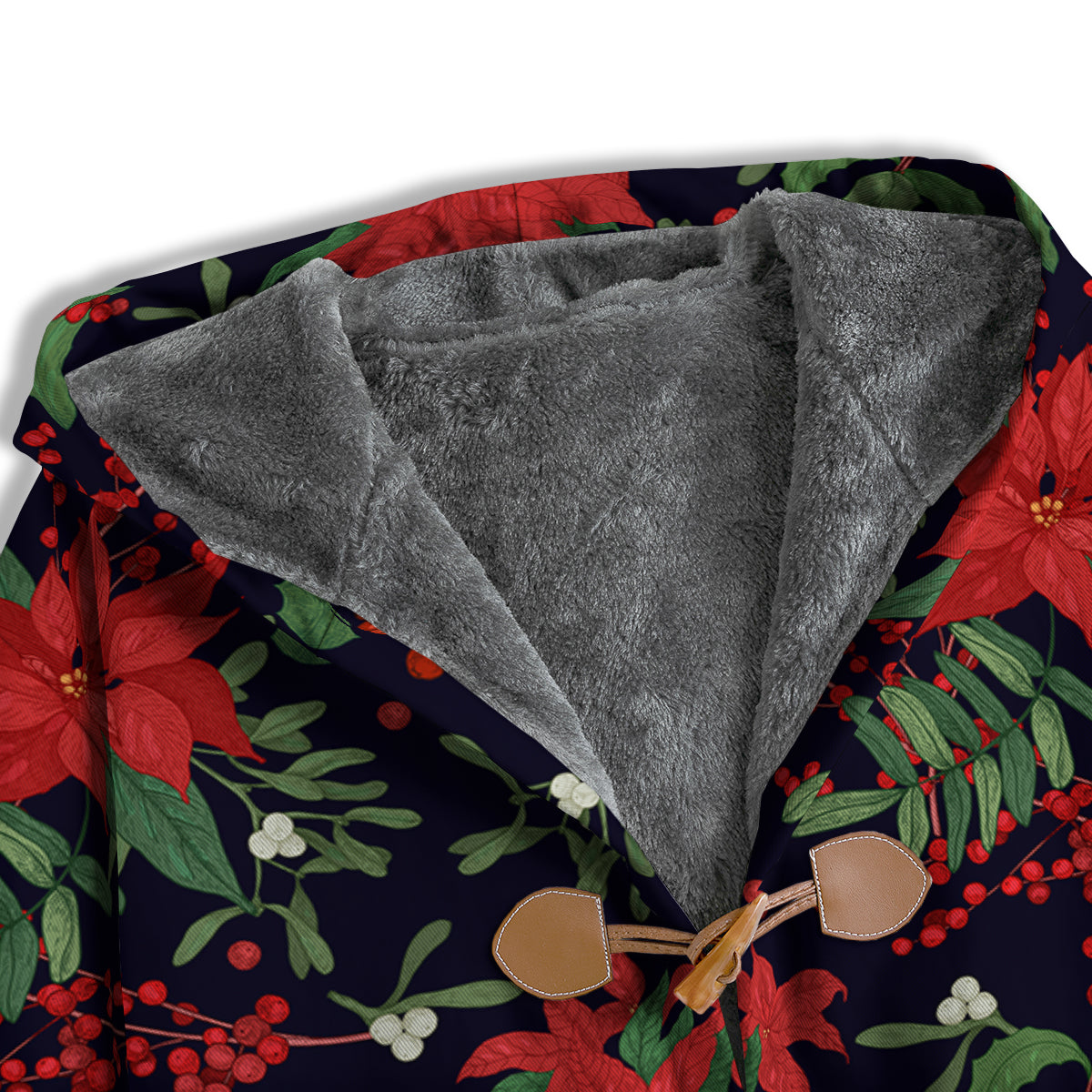 Poinsettia Xmas Print Pattern Men's Windbreaker Jacket-grizzshop