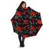 Poinsettia Xmas Print Pattern Umbrella-grizzshop